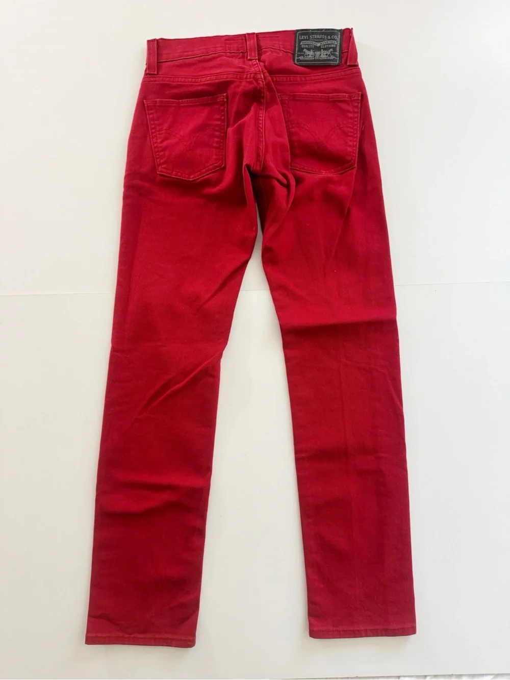 Levi's 511 Skinny Fit Red Denim Jeans Mens 29x30